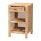 Baxton Studio Bella Modern Bohemian Natural Brown Mahogany Wood and Natural Rattan 1-Drawer Nightstand 226-13095-ZORO - alternate 5
